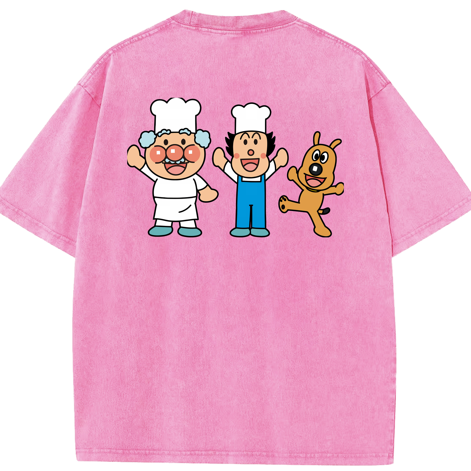 （画像用） アンパンマン Anpanman 綿100% ヴィンテージ風 半袖Tシャツ（背面プリント）